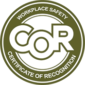 Strathcona Excavating safety standards, COR logo