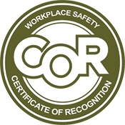 Strathcona Excavating safety standards, COR logo
