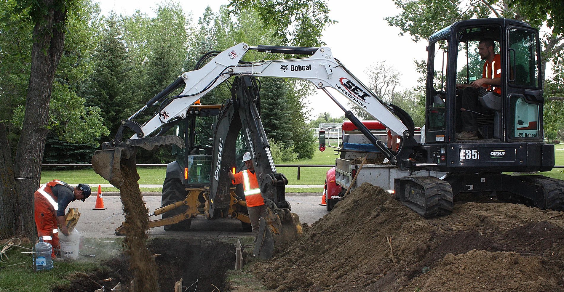 Excavation in Strathcona and Edmonton