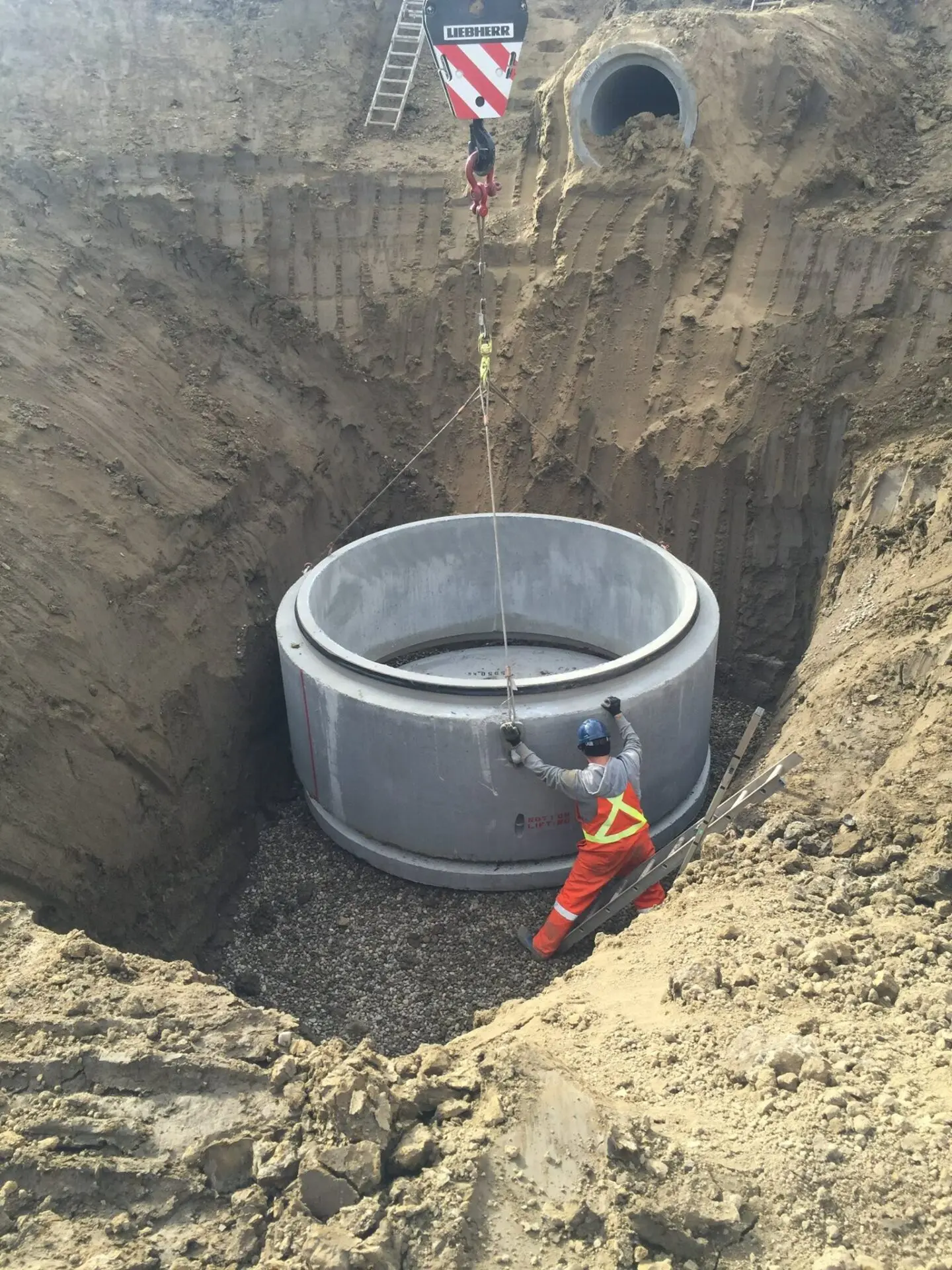 Septic tank installation from Strathcona Excavating, Edmonton, Alberta