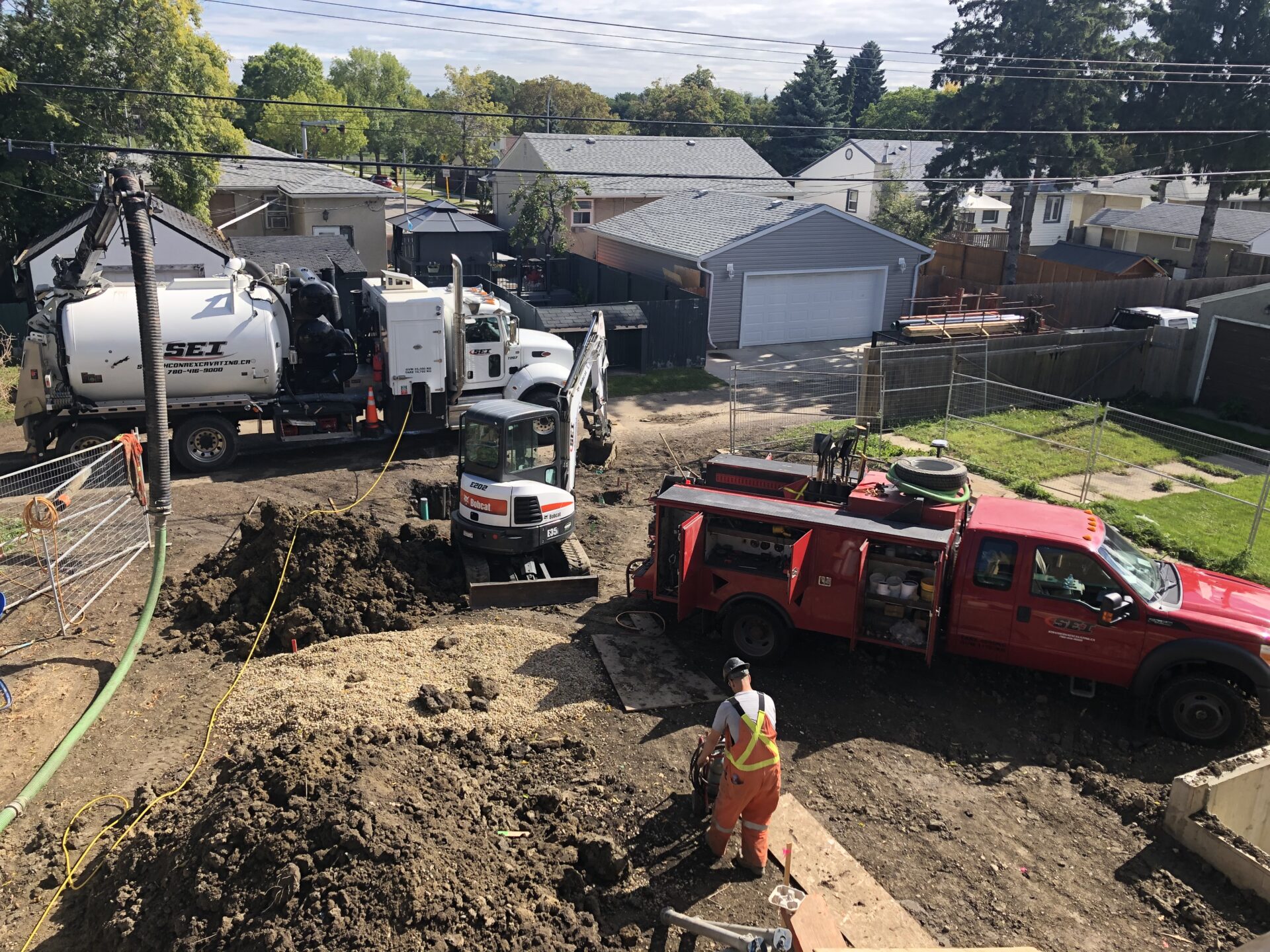 Strathcona Excavating for residential water line repair and replacement services